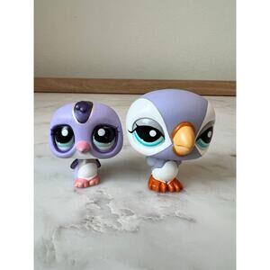 Littlest Pet Shop Penguin #1085 and Puffin #1574 Figure Toy